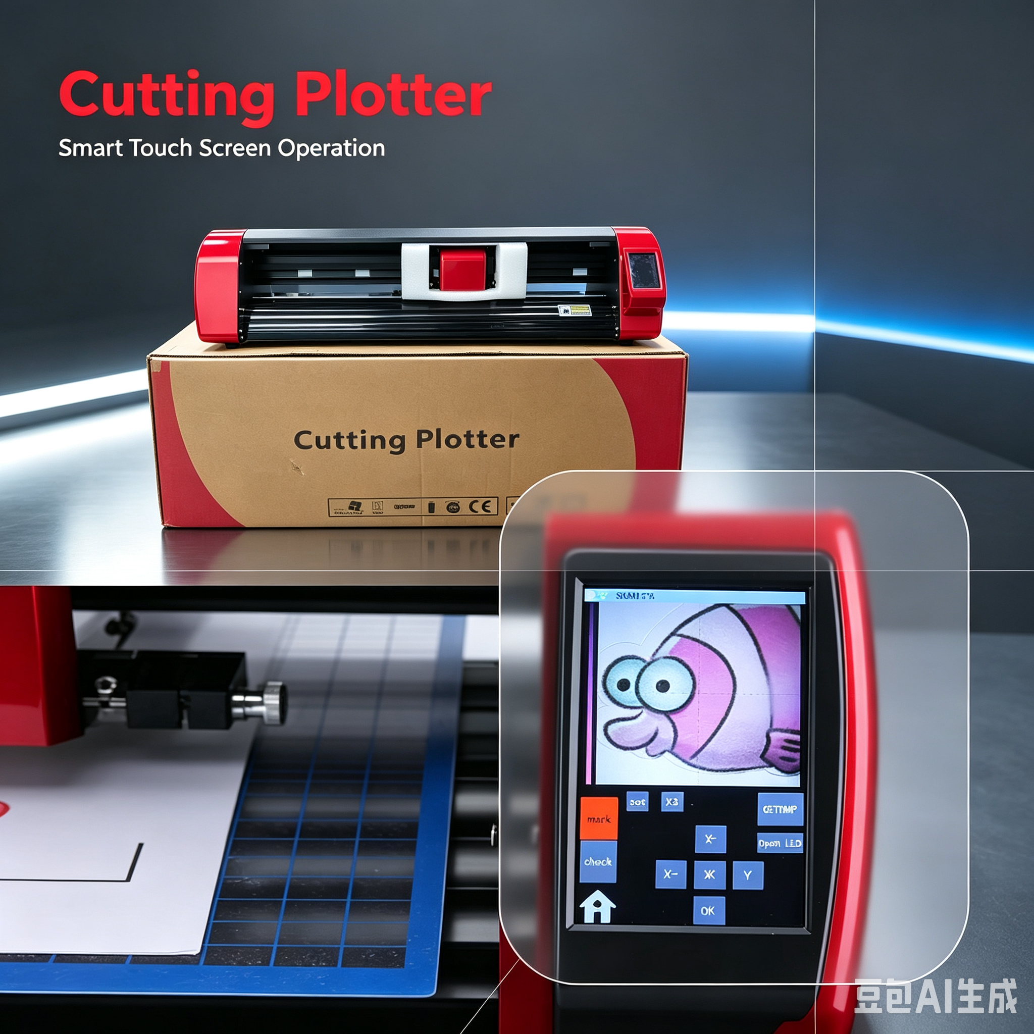 Metal Laser Cutter Head - 600mm Format Double Head CCD Camera