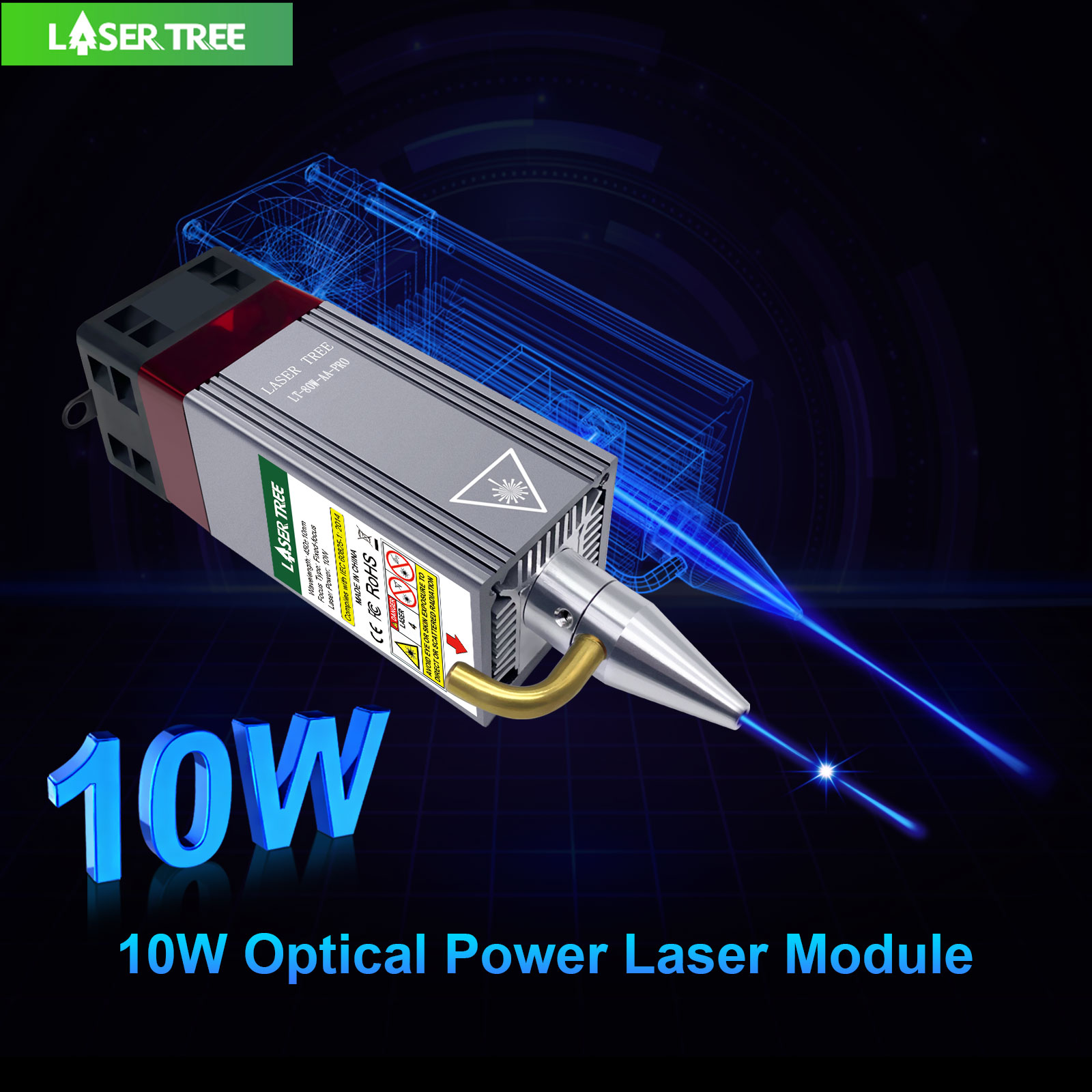 LASER TREE 5W 10W Optical Powe - đánh giá và giá Metal Laser Cutter Head