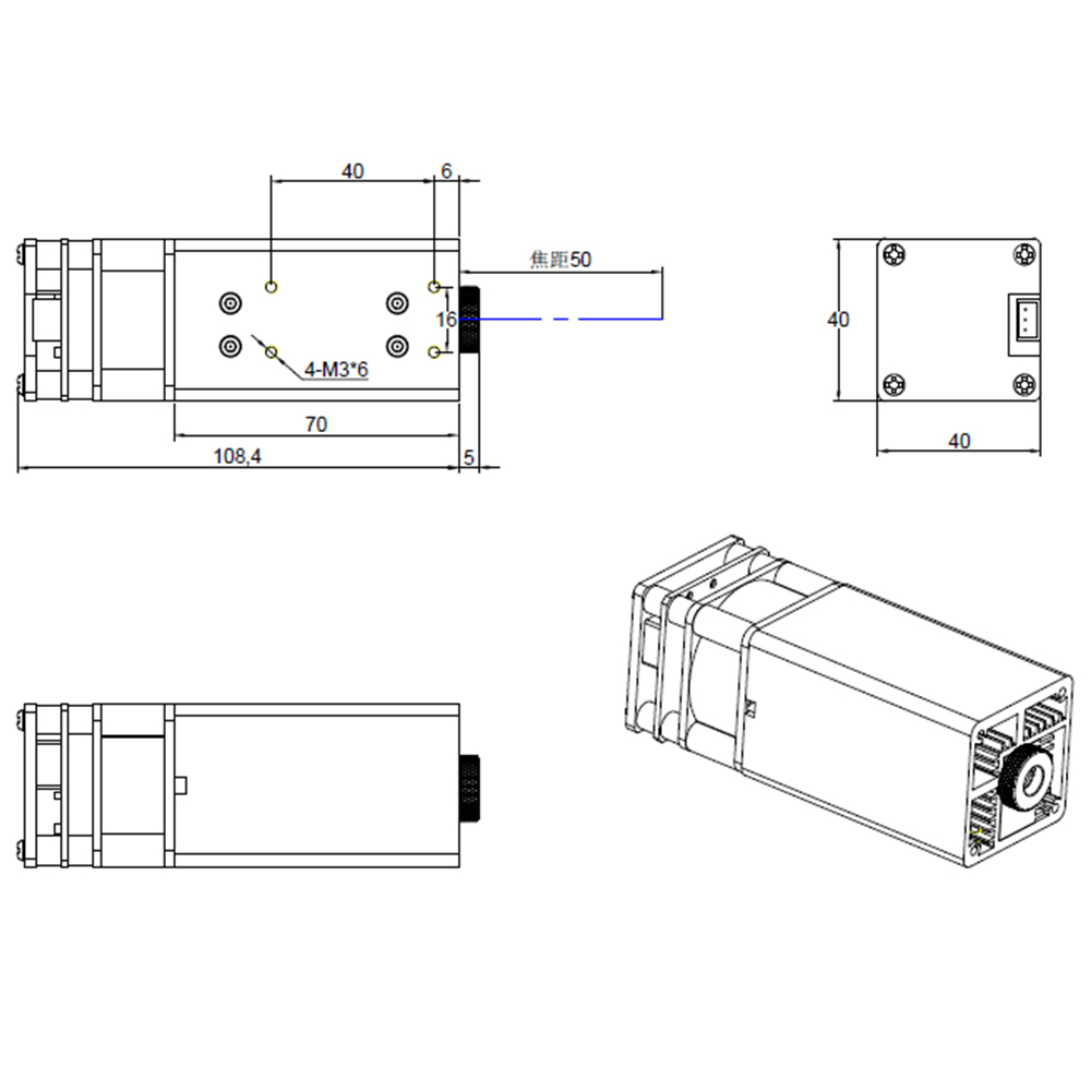 Twotrees 80W Laser Head For En - đánh giá và giá Metal Laser Cutter Head