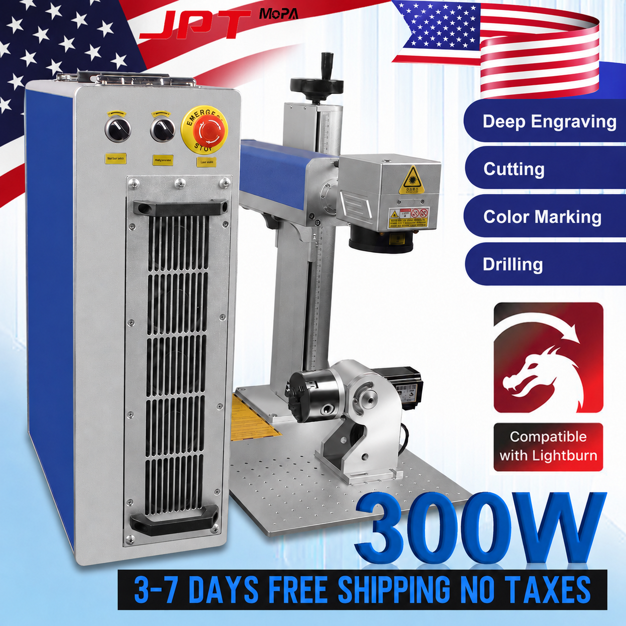 JPT Mopa Laser Marking Machine - đánh giá và giá Industrial Laser Marking Machine