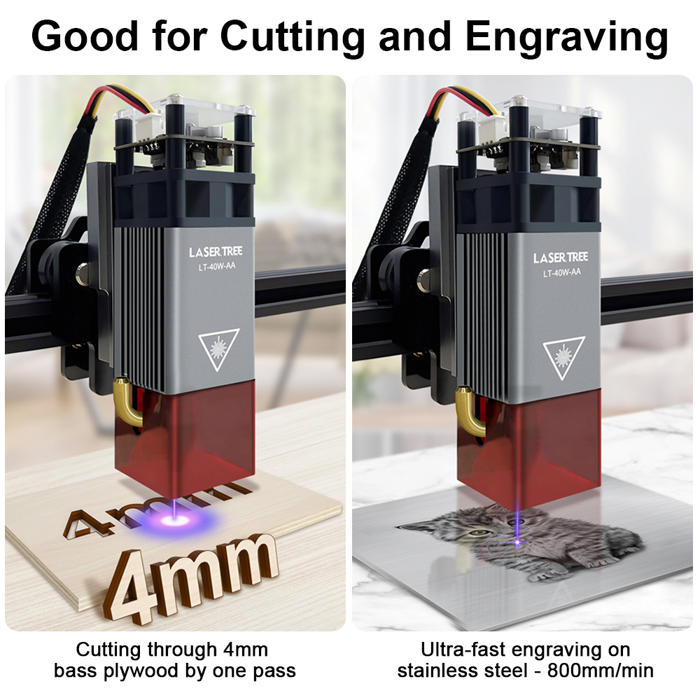 LASER TREE 4w 5W Laser Module  - đánh giá và giá Metal Laser Cutter Head